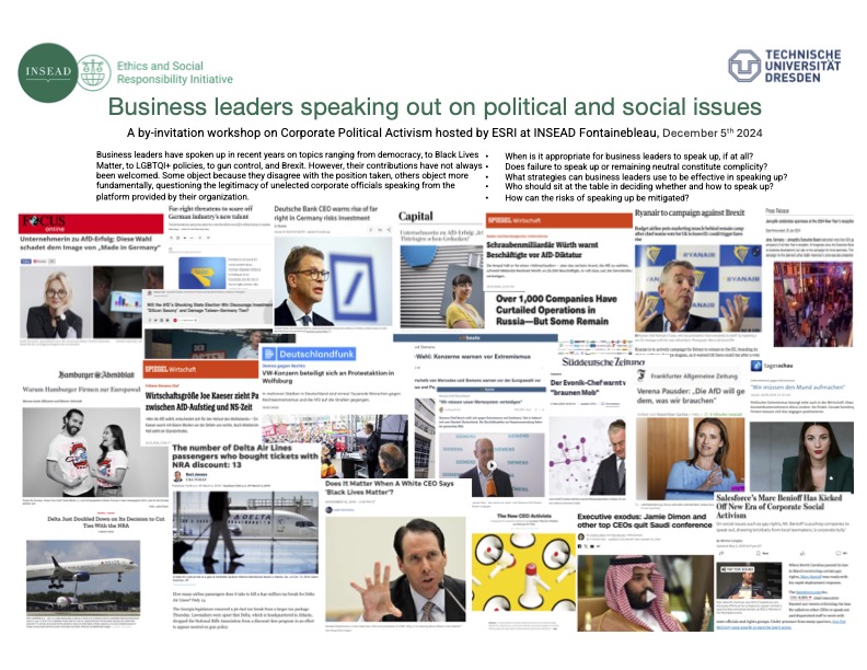 Collage of articles on corporate political activism