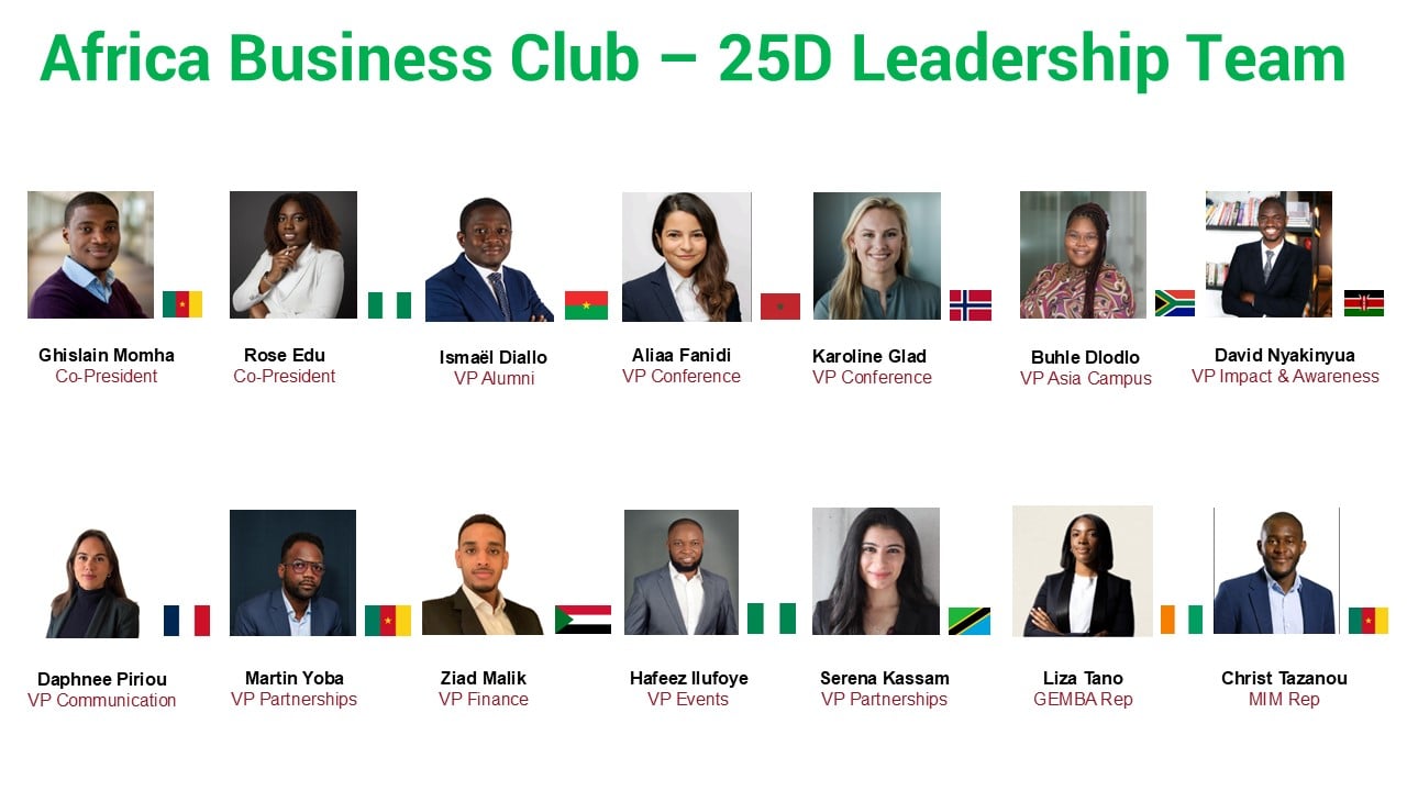 INSEAD Africa Business Club leadership 25D