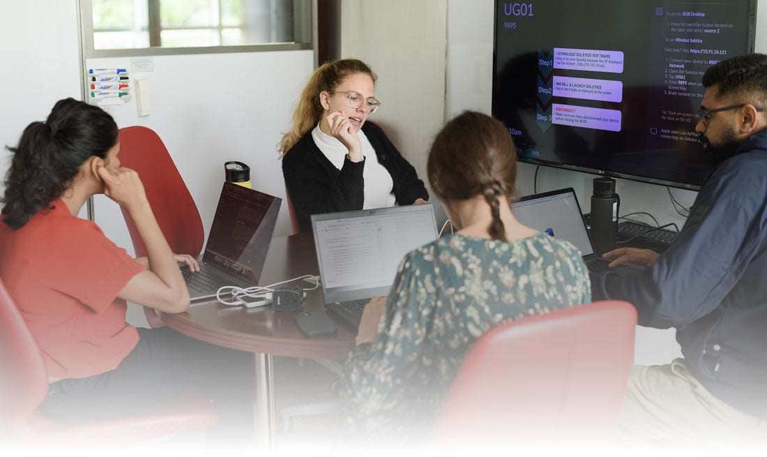 INSEAD degree programme participants learning about AI