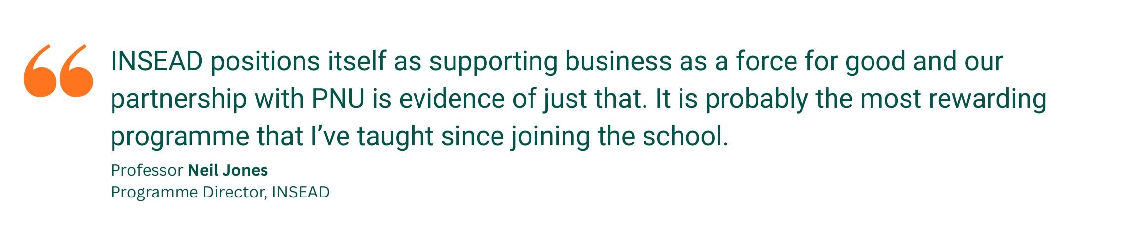 Quote for PNU and INSEAD Case Study.