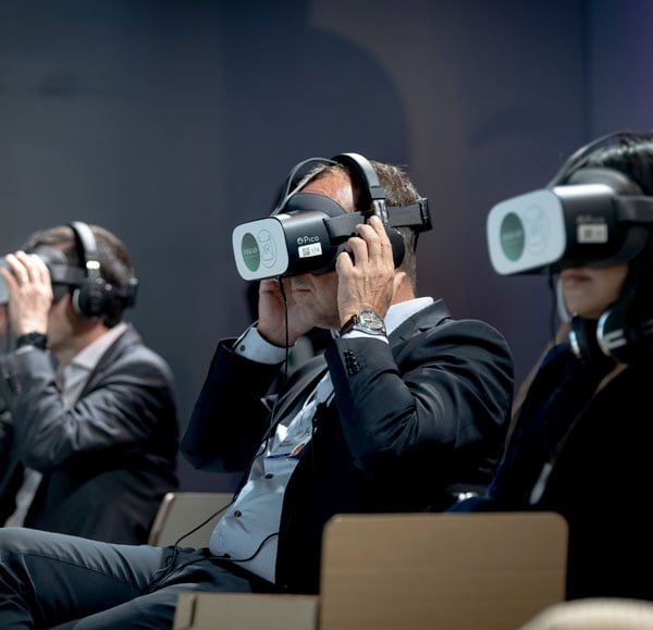 INSEAD participants using immersive technology in a teaching session