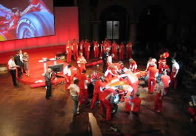 The Ferrari PitStop Learning Experience @ FIAT - group with Professor Angehrn