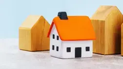 A house with an orange roof A house with an orange roof