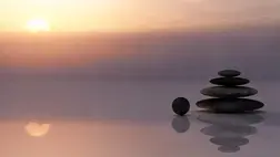 Sunset and a stack of stones Sunset and a stack of stones
