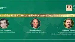 Three winners of the 2025 FT Responsible Business Education award for teaching Three winners of the 2025 FT Responsible Business Education award for teaching
