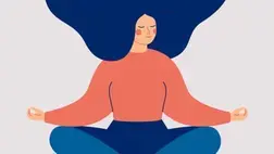 A female in meditation A female in meditation