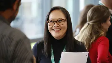 Woman smiling